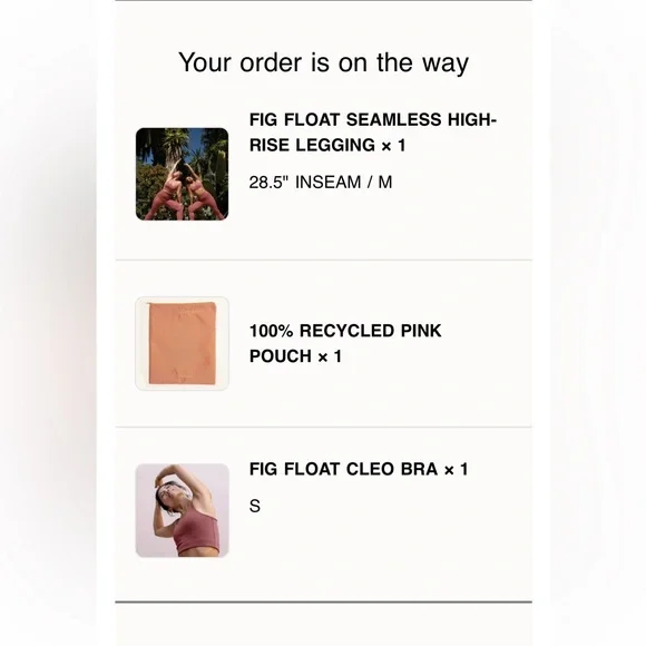 Girlfriend Collective Float Matching Set Leggings and Cleo Sports Bra in Fig - Picture 5 of 5